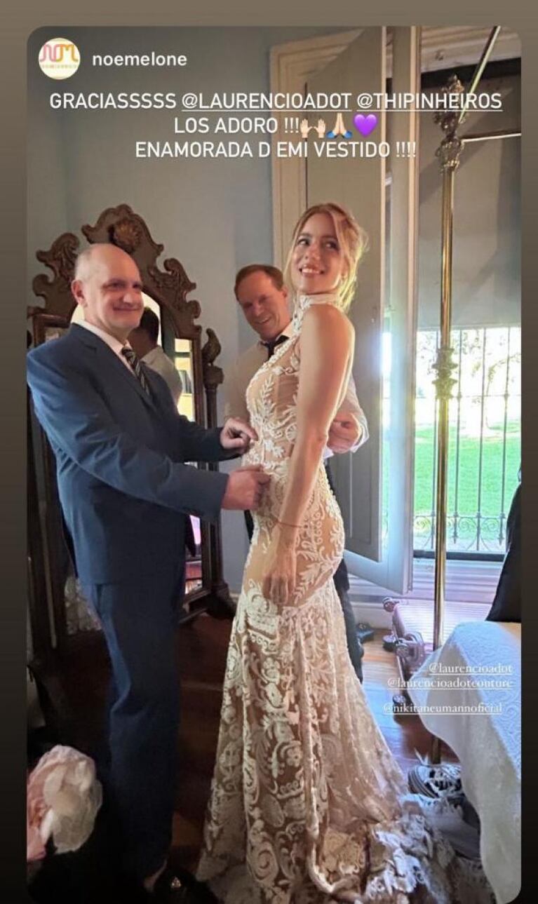 Las fotos de Nicole Neumann vestida de novia y luciendo su embarazo
