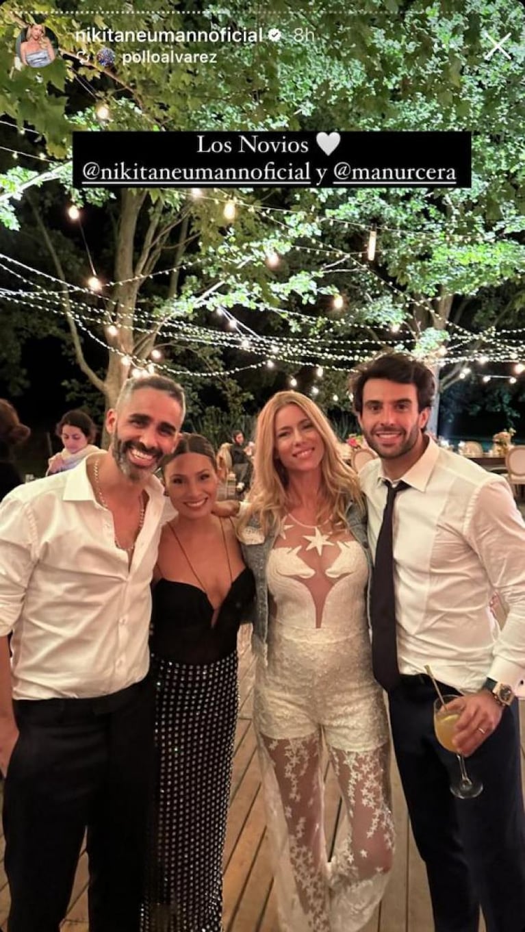 Las fotos de Nicole Neumann vestida de novia y luciendo su embarazo