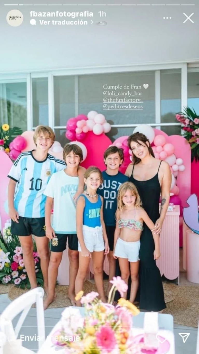 Las fotos del súper cumpleaños de Francesca, la hija de Wanda Nara y Mauro Icardi