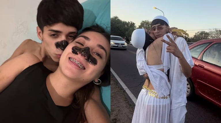 Las fotos que la joven publicó junto a su mensaje de despedida.