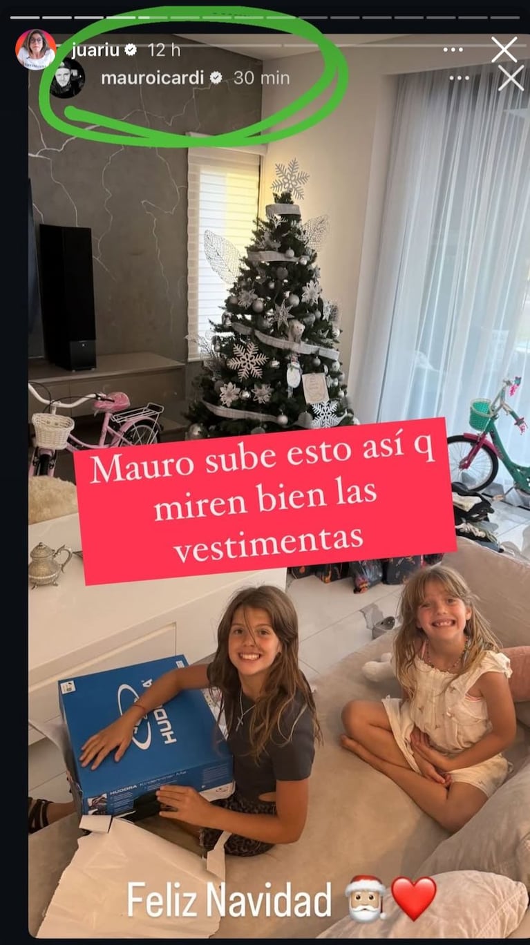 Las fotos que probarían que la China Suárez e Icardi pasaron la Navidad juntos con sus hijos