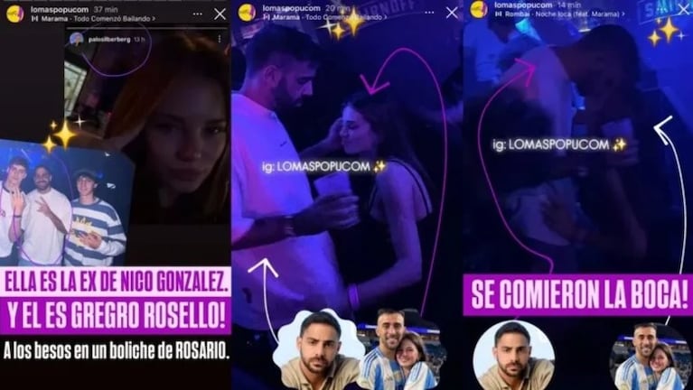 Las fotos que se filtraron de Grego Rossello y Paloma Silberberg.