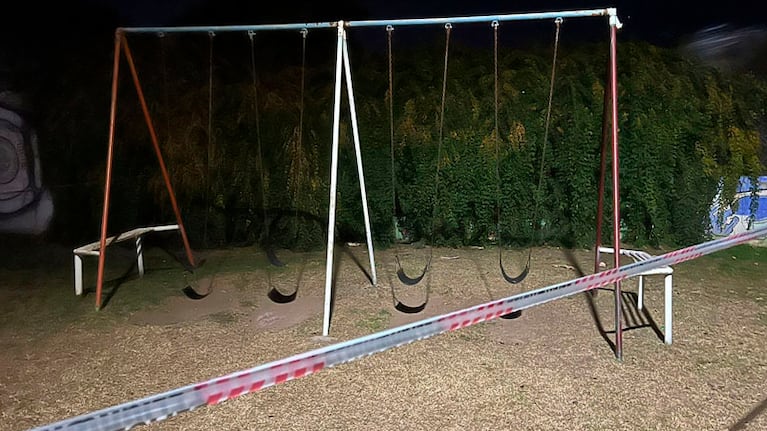 Las hamacas en donde ocurrió la tragedia.