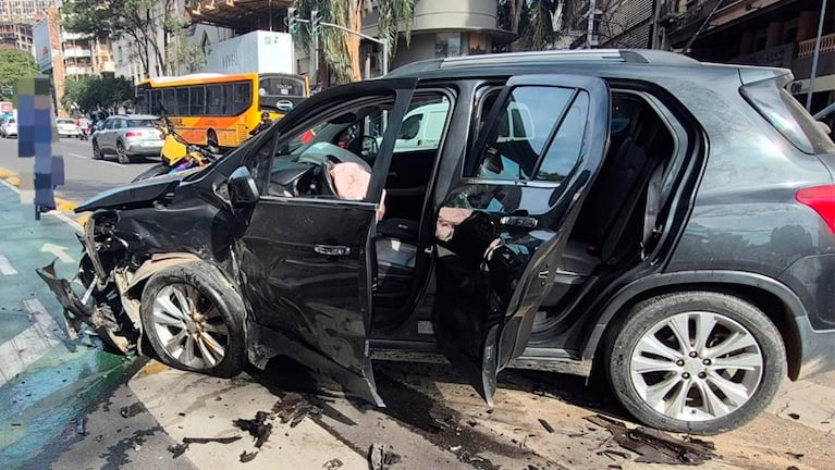 Las heridas circulaban en la Chevrolet Tracker.