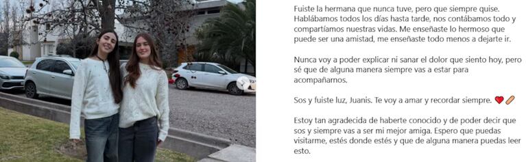 Las hermanas murieron en un accidente frontal en Mendoza.