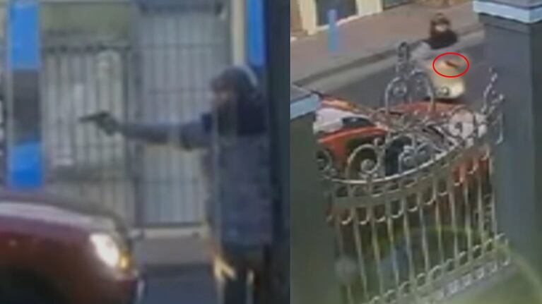 Las imágenes del tiroteo al frente de la cancha de Belgrano.