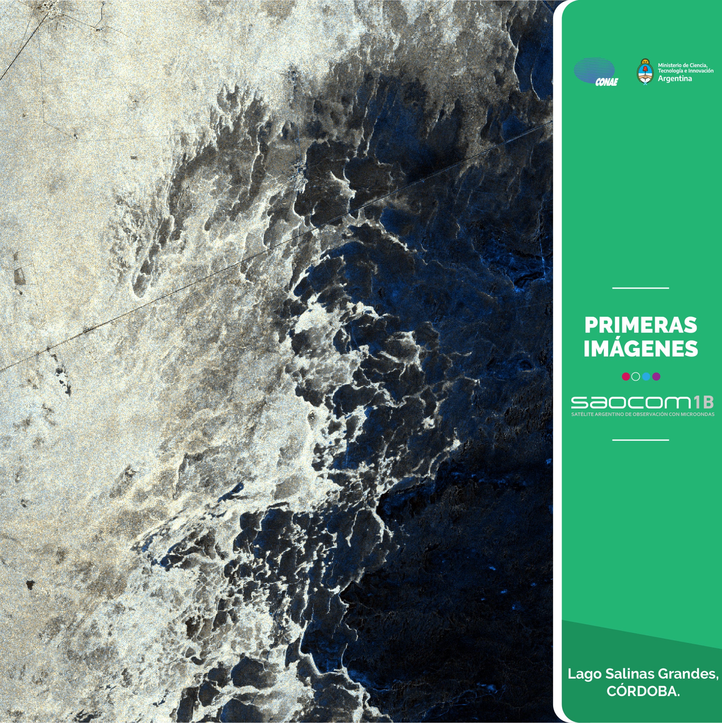 Las imágenes satelitales difundidas por la CONAE y obtenidas por el satélite SAOCOM 1B.