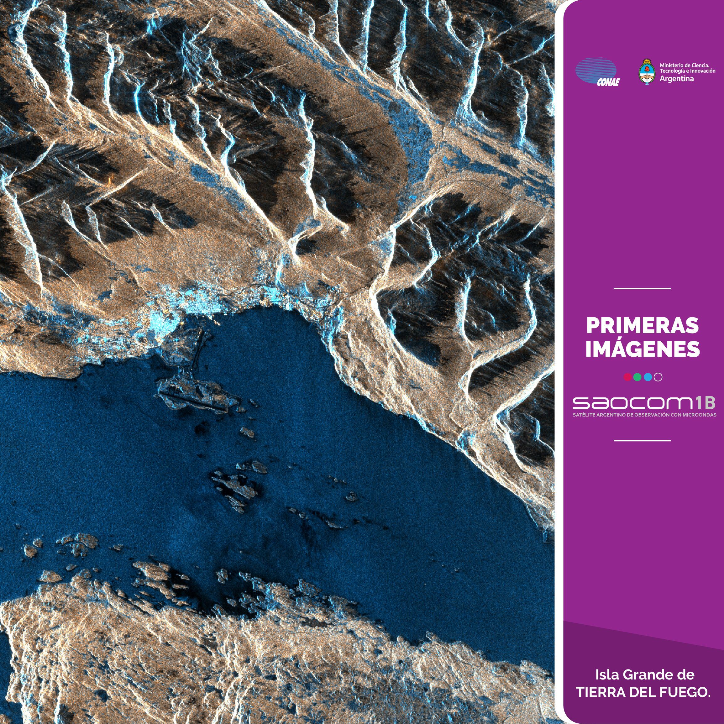 Las imágenes satelitales difundidas por la CONAE y obtenidas por el satélite SAOCOM 1B.