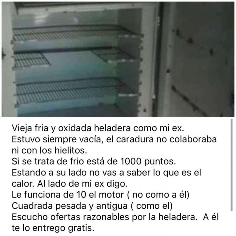 Las ingeniosas publicaciones de una mujer para vender sus muebles por Facebook