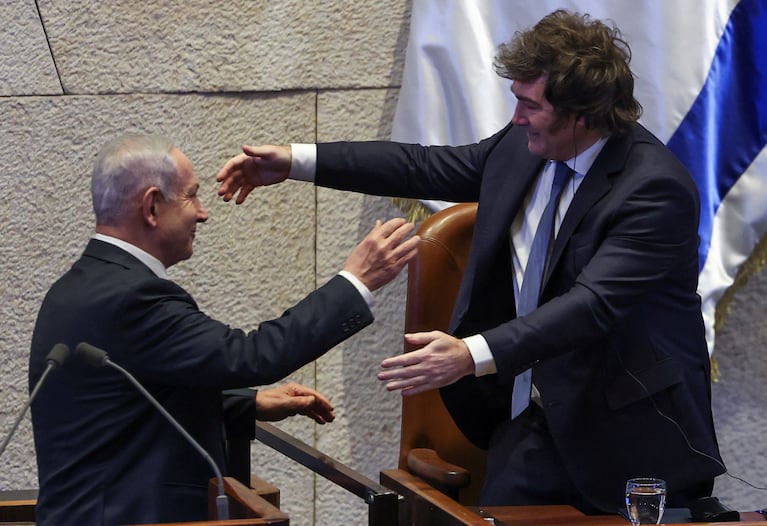 Las loas que Milei recibe en Israel 