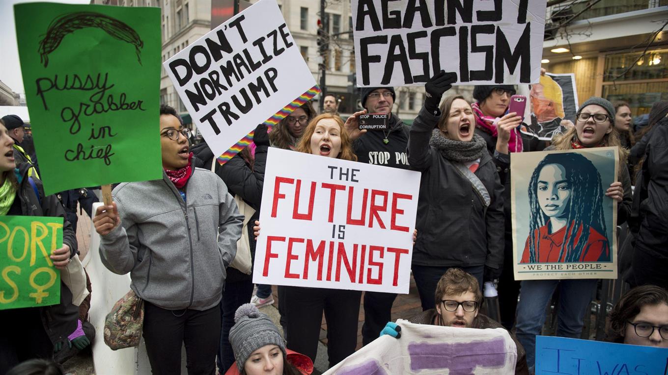 Las manifestaciones en contra de Trump.