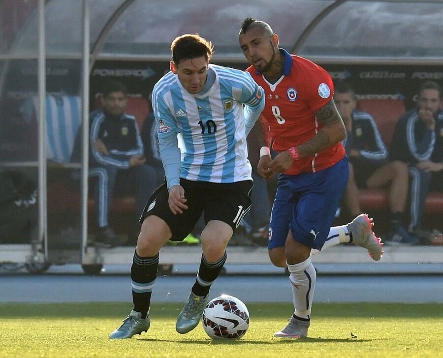 Las mejores jugadas de Chile vs Argentina. Foto: Olé.