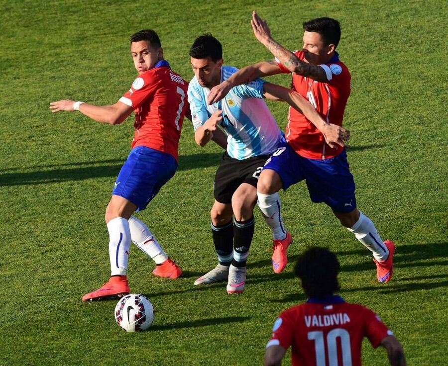 Las mejores jugadas de Chile vs Argentina. Foto: Olé.