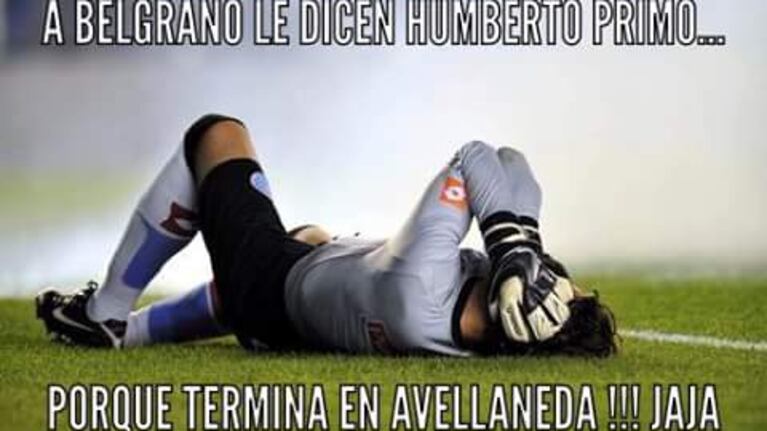 Las memes y cargadas a Belgrano.