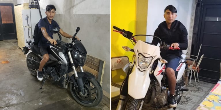 Las motos con las que posaba el chico en Facebook.