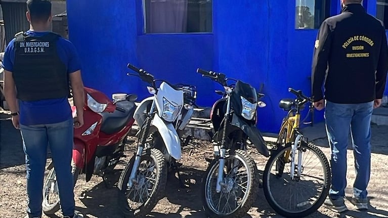 Las motos eran robadas de casas del interior de Córdoba.