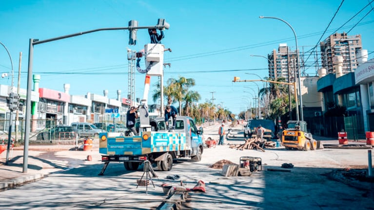 Las obras en avenida Sagrada Familia.