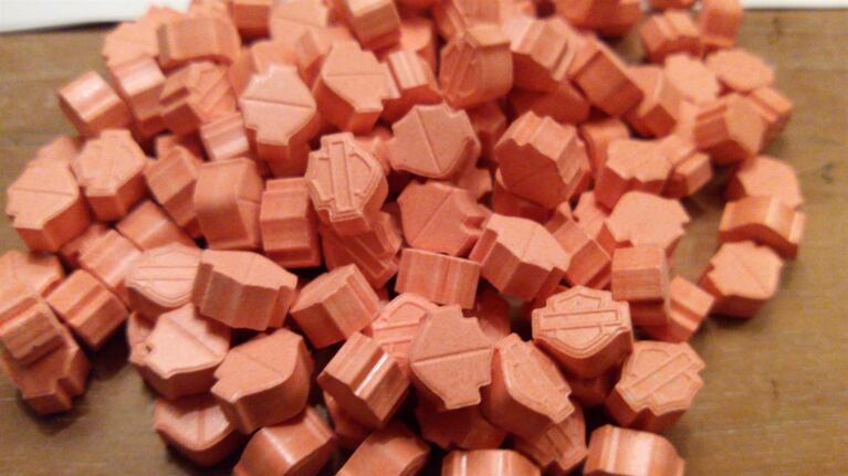 Las pastillas con el logo de la famosa marca de motos.