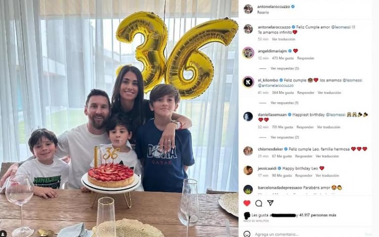 Las perlitas del saludo de Antonela Roccuzzo a Messi en su cumpleaños