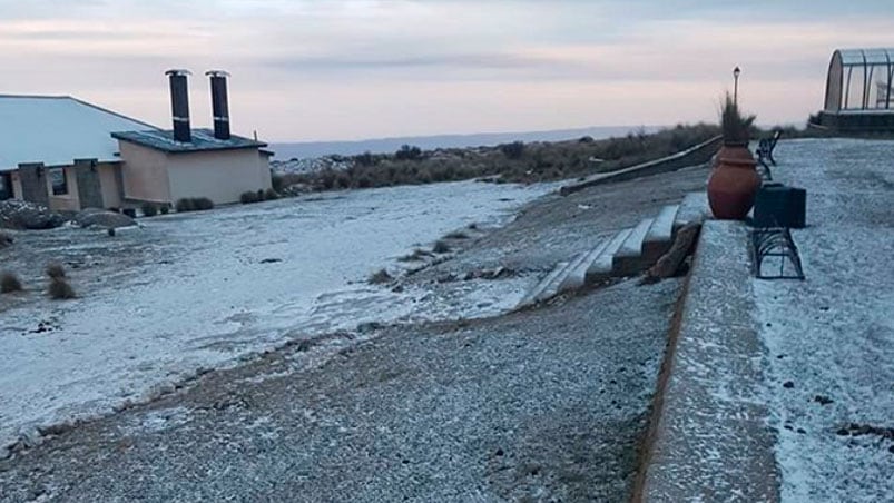 Las postales que regaló la nieve en las Altas Cumbres. Foto: Hotel La Posta.