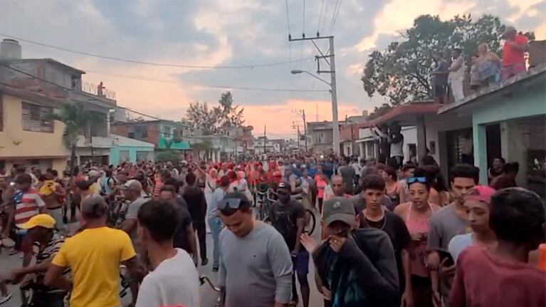 Las protestas en las calles de Cuba.