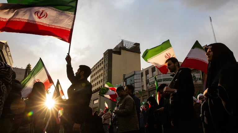 Las protestas en Teherán tras la ofensiva militar de Estados Unidos e Israel.