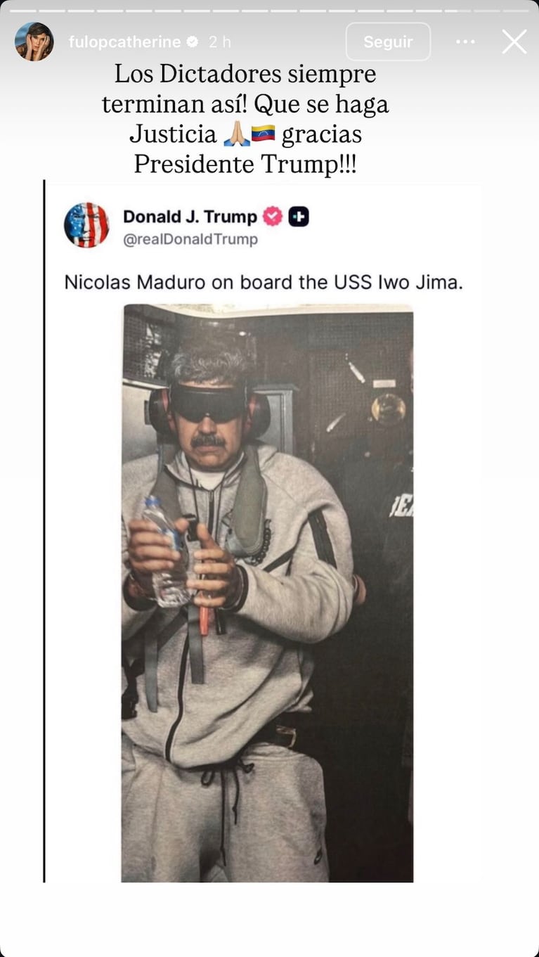 Las reacciones de los famosos venezolanos a la captura de Maduro.