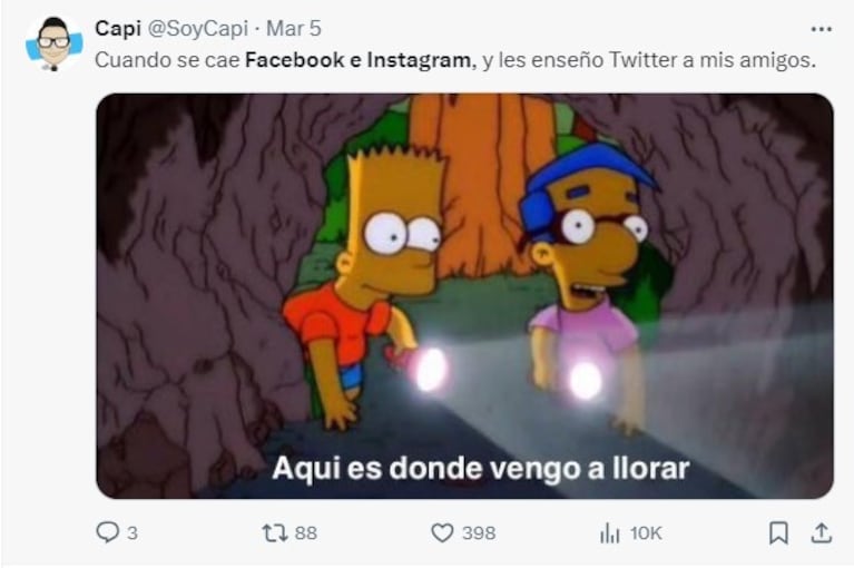 Las redes sociales de Meta se cayeron a nivel mundial.