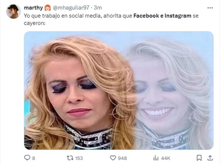 Las redes sociales de Meta se cayeron a nivel mundial.