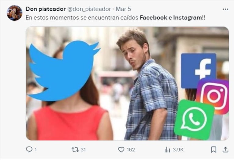 Las redes sociales de Meta se cayeron a nivel mundial.