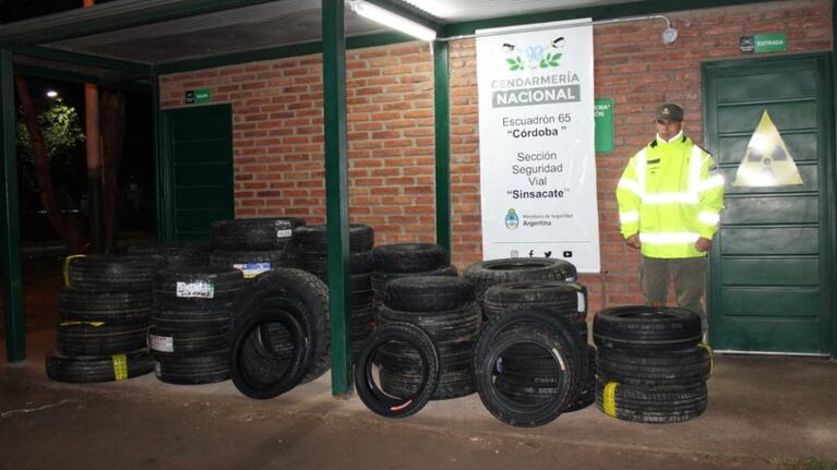 Las ruedas secuestradas por Gendarmería.