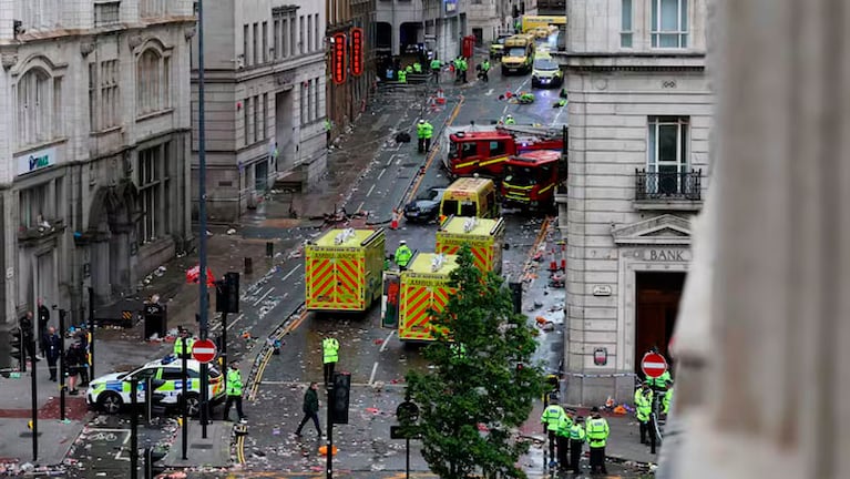 Las secuelas del grave incidente en las calles de Liverpool.