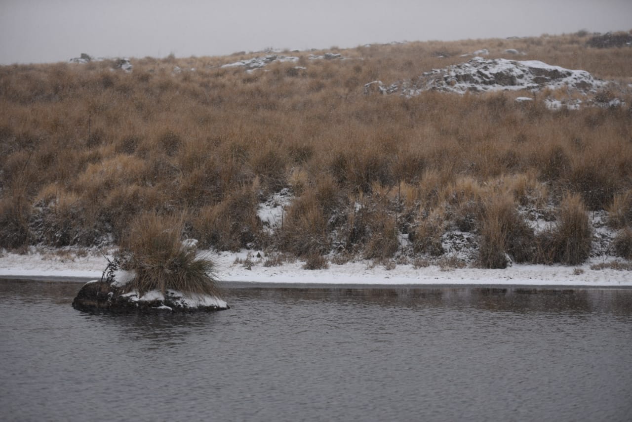 Las sierras cordobesas cubiertas de blanco, un paisaje soñado. Foto: Lucio Casalla / El Doce