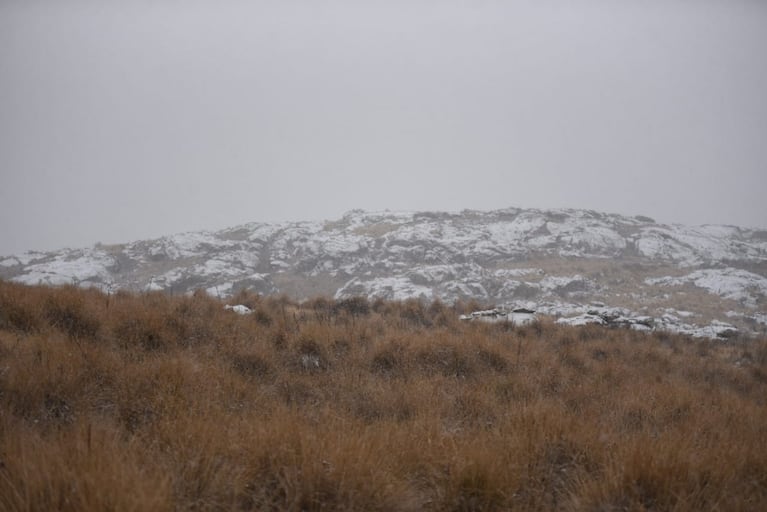 Las sierras cordobesas cubiertas de blanco, un paisaje soñado. Foto: Lucio Casalla / El Doce