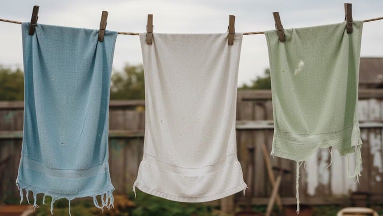 Las toallas viejas pueden ser reutilizadas antes de ser desechadas.