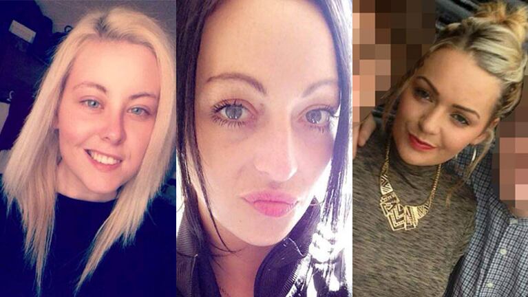 Las tres delincuentes sexuales condenadas en Inglaterra.