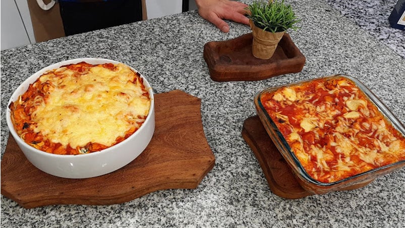 Lasagnas de espinaca y pollo en dos variantes exquisitas. 