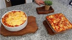 Lasagnas de espinaca y pollo en dos variantes exquisitas. 