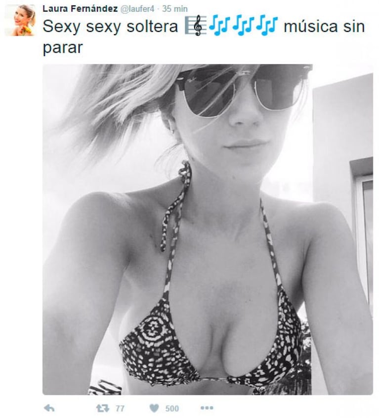 Laurita Fernández está "sexy y soltera" en Carlos Paz