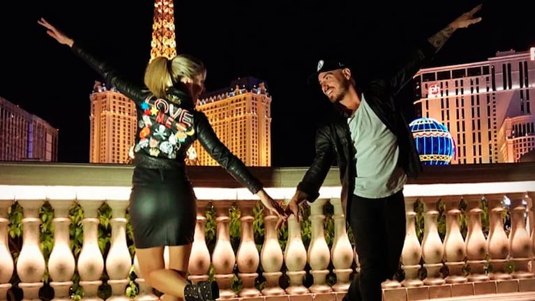Laurita y Fede disfrutan de Las Vegas mientras en las redes sigue el escándalo.