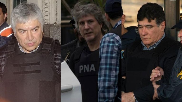Lázaro Báez, Amado Boudou y Carlos Zannini, los tres presos en Ezeiza.