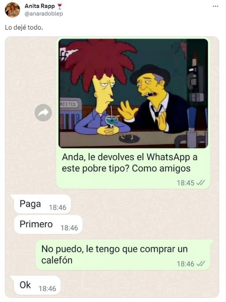 Le hackearon el WhatsApp, lo quisieron estafar y la desopilante charla fue viral