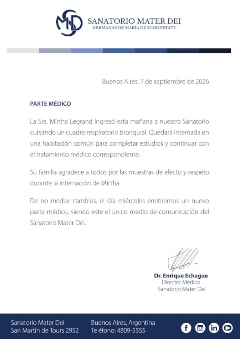 “Le pasa por…”: el mensaje de Marcela Tinayre por la internación de Mirtha Legrand