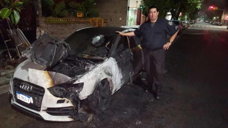 Le quemaron el auto al Pity Martínez, jugador de River
