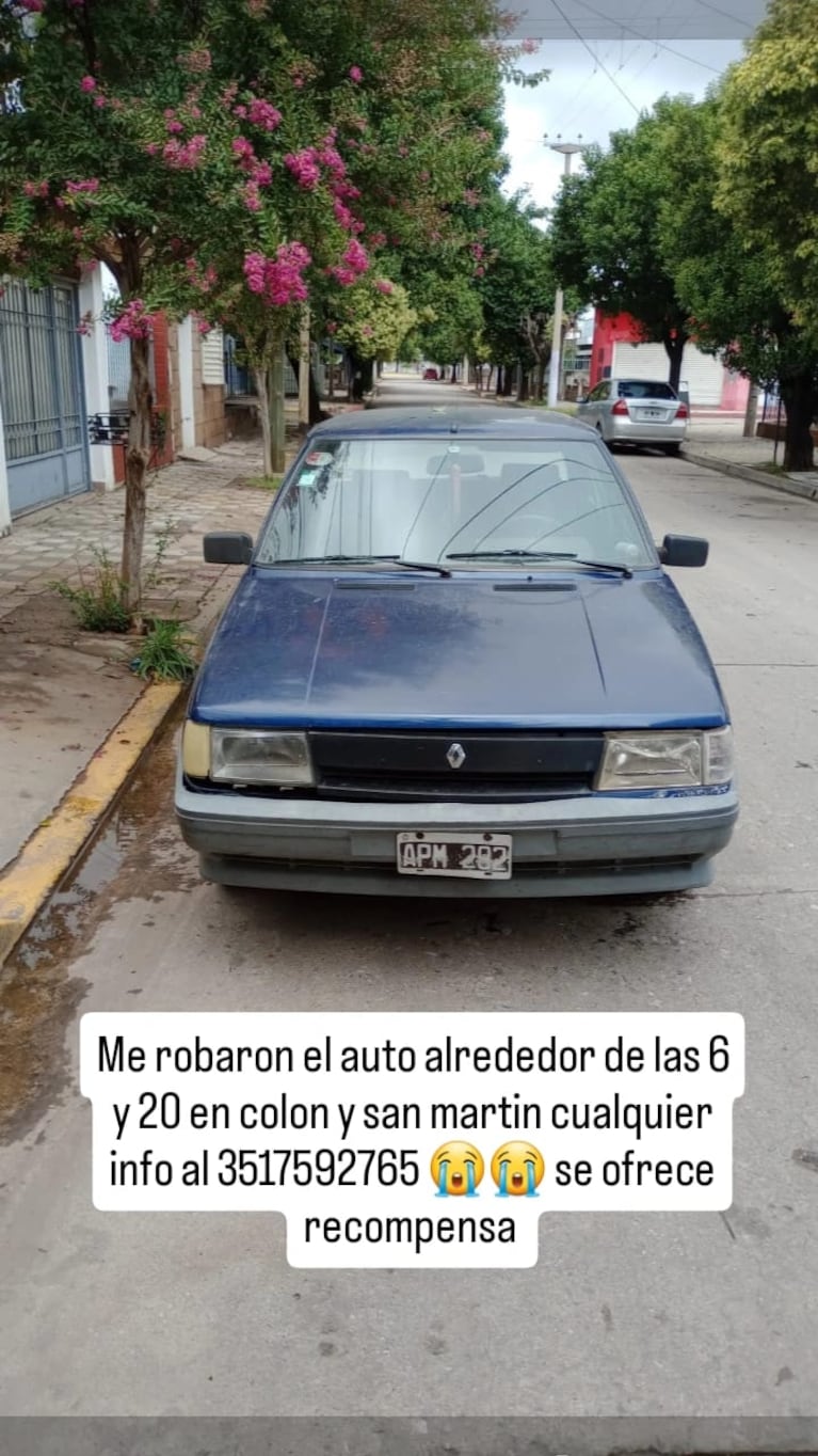 Le robaron el auto a un trabajador y pide ayuda para encontrarlo.