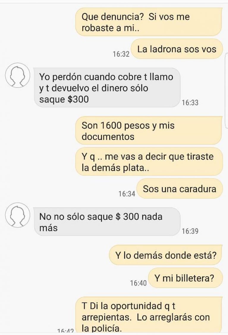 Le robaron la billetera en el centro y tuvo un insólito diálogo con la ladrona