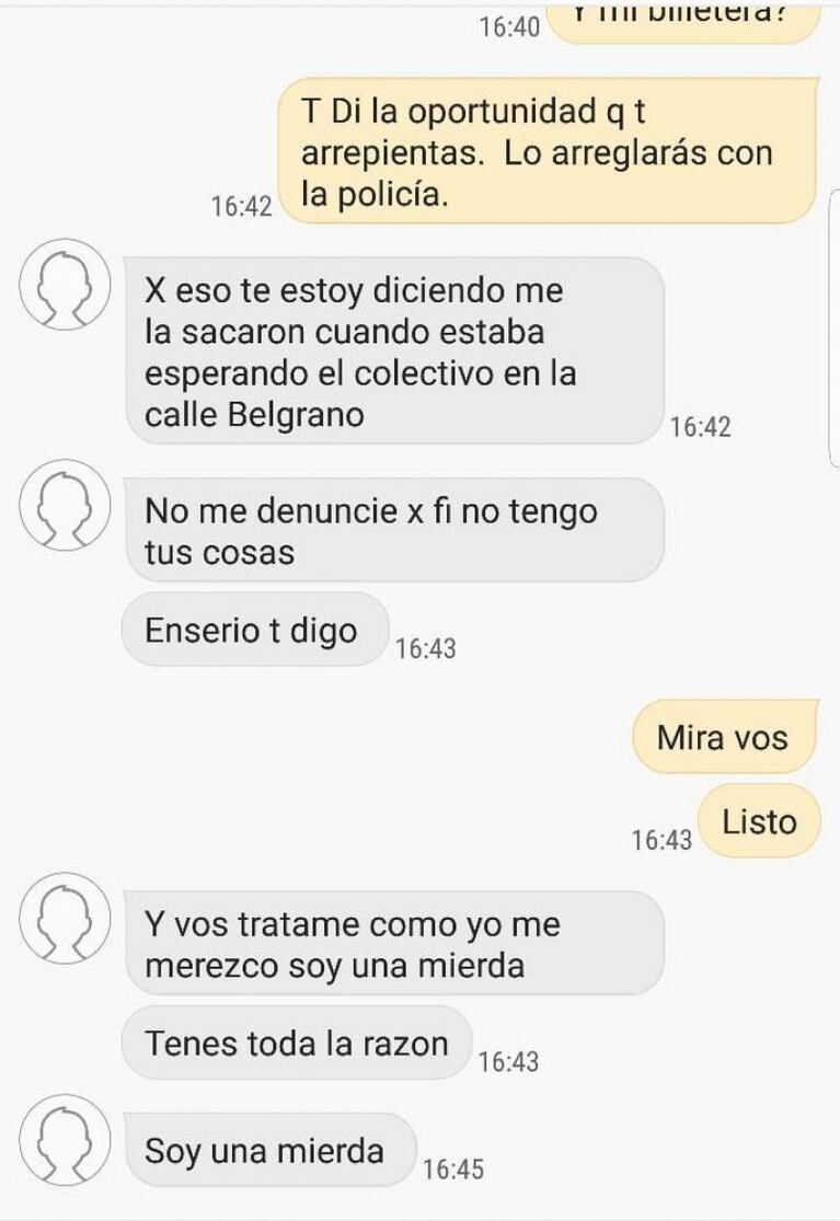 Le robaron la billetera en el centro y tuvo un insólito diálogo con la ladrona