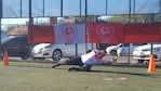 Leandro, en plena acción durante un entrenamiento. / Foto: ElDoce.tv