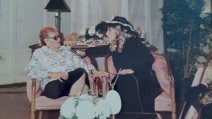 Leonor, en una entrevista para la televisión.
