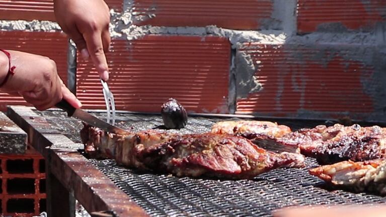 Les sacaron la parrila y dos kilos de asado.
